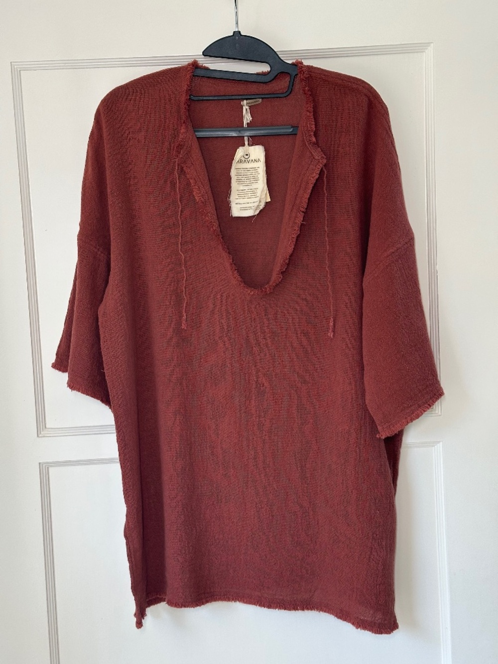 Caravana Men's Ekab Cotton Shirt Terracota (NWT)